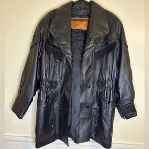 Leathertown Echtes Leder Genuine Leather Jacket Leather Trench Coat